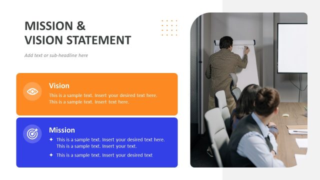 Mission & Vision Statement Slide – Corporate Culture Infographics Template