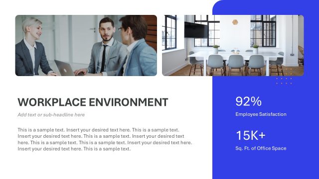 Workplace Environment Statistics Presentation Template