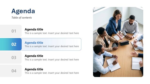 Agenda PPT Slide – Social Media Marketing Template