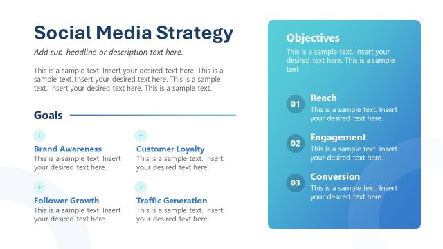 Strategy Slide – Social Media Marketing PPT Layout