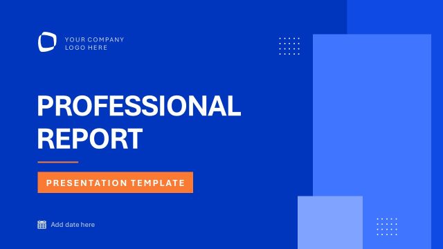 Cover Slide – Professional Report PPT Template