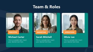 Three Segments for Team & Roles Discussion - Crowdfunding Campaign Plan Template 