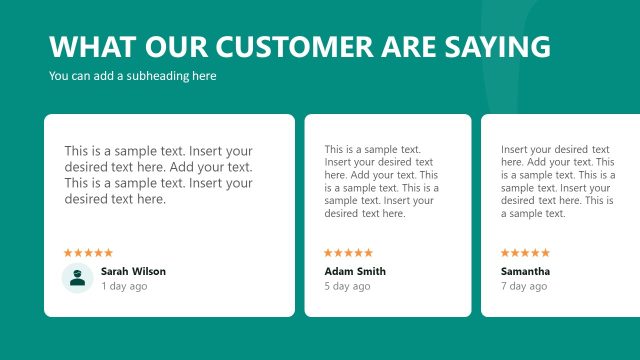 Customer Reviews PPT Slide – Crowdfunding Media Kit Layout