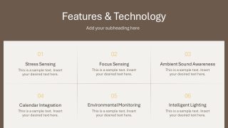 Six Sections Slide - Wellness Brand Product Presentation Template