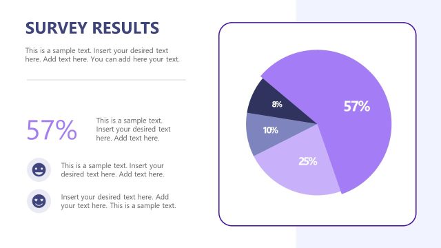 Survey Results Slide PPT Template with Numbers