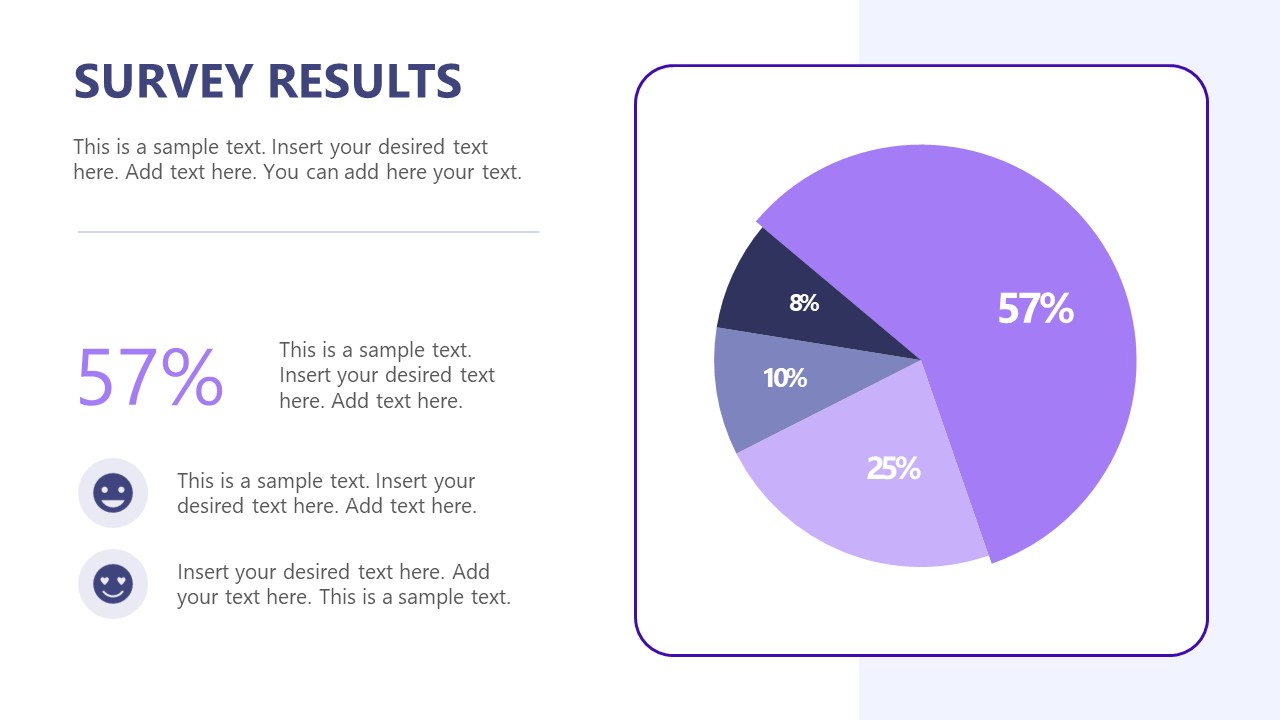 Survey Flow Slide Example Survey Results Slide PPT Template with Numbers - SlideModel