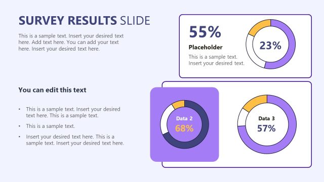 Donut Charts Slide for Survey Results Template