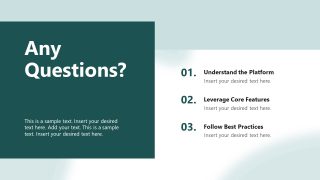 Product Training Slide for Questions Session