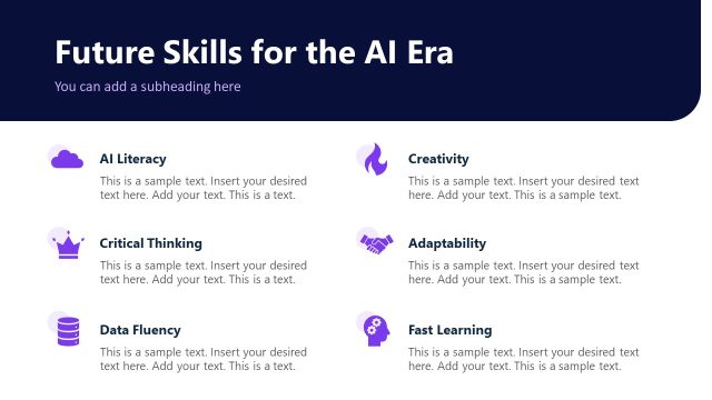 Future Skills for the AI Era – Infographics Diagram Slide