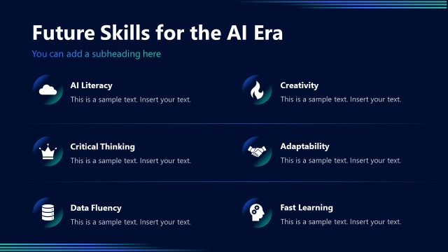 AI Training Template Slide for Future Skills