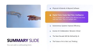 Customizable Physical AI Template Slide 