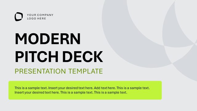 Modern Pitch Deck Presentation Template