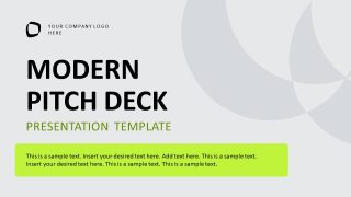Engaging Modern Pitch Deck Template Layout 