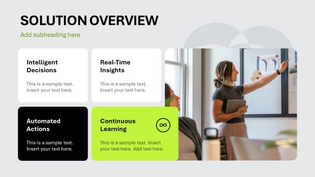 Solution Overview Slide with Sections & Image