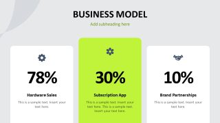 Editable Three Vertical Segments for Business Model Template 