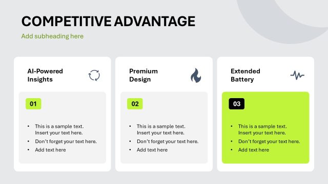 Competitive Advantage Slide – Key Value Propositions