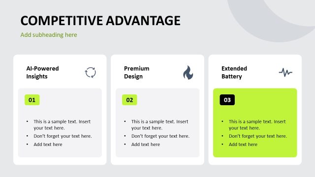 Competitive Advantage Creative PPT Slide