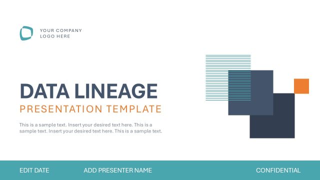 Editable Data Lineage Cover Slide PowerPoint Template