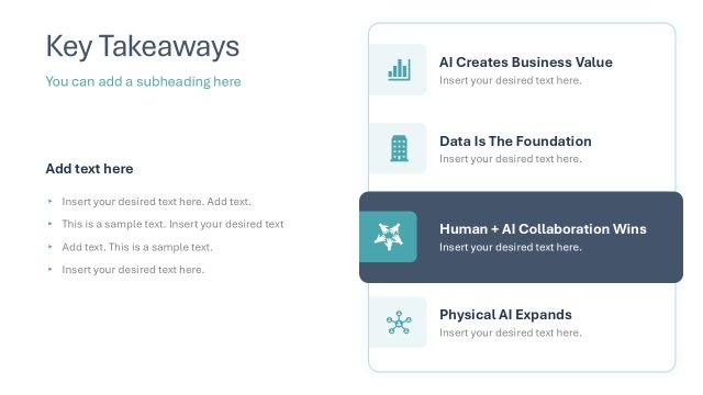 Key Takeaways Checklist for Data Lineage Presentation