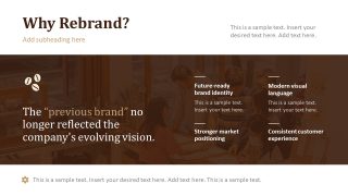Editable Text Boxes Slide for Coffee Rebranding Project Question Statement