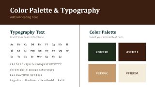 Samples Slide for Choosing Color Pallete & Typography Style