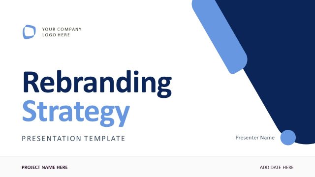 Rebranding Strategy PowerPoint Template Cover Slide