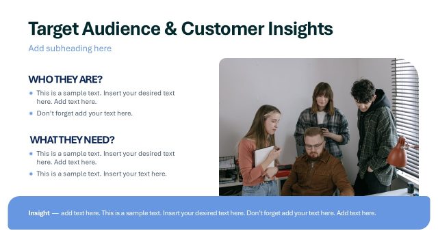 Target Audience Insights Image Layout Presentation Slide – Strategy Template