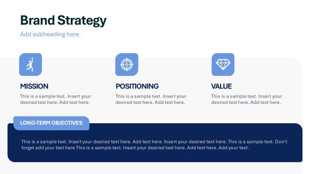 Editable Brand Strategy Slide with Icons – Rebranding Strategy Template