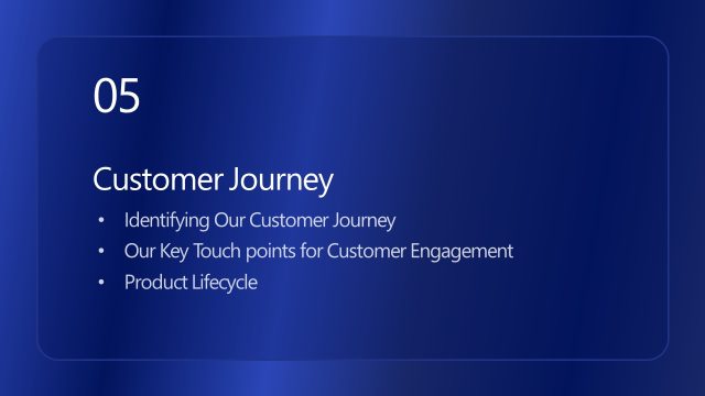 Section Heading Slide – Customer Journey