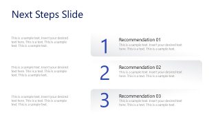 Marketing Plan Template Layout Slide for Next Steps 