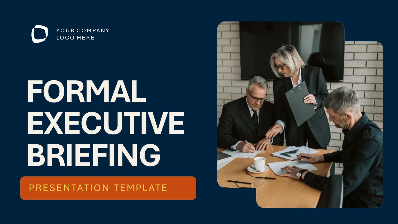 Starting Slide for Formal Executive Briefing PPT Template