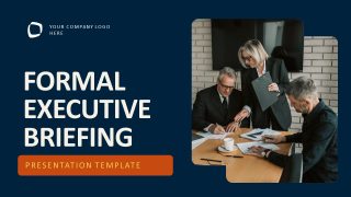 Executive Briefing Cover Slide with Modern Corporate Presentation Design
