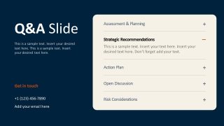 Questions and Answers Slide for Executive Briefings and Meetings