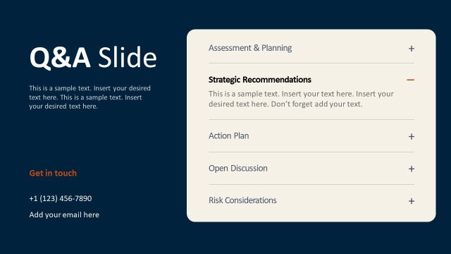 Executive Q&A Presentation Slide Layout