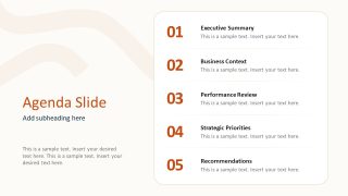Agenda PowerPoint Slide for Business Presentations