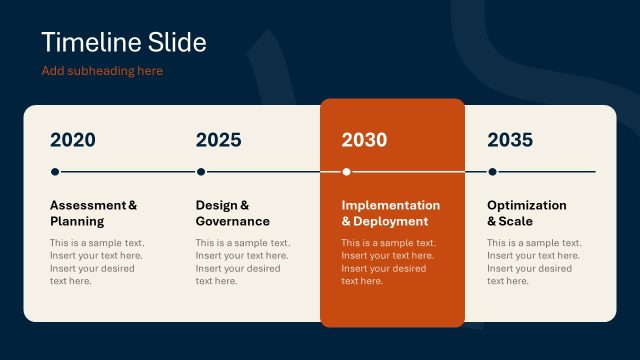 Timeline Slide with Vertical Columns