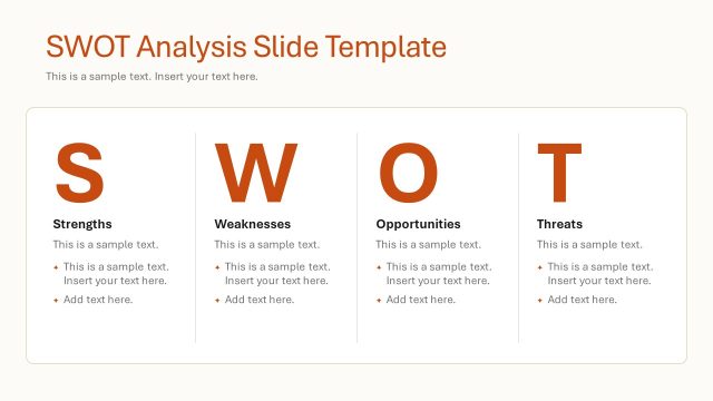 SWOT Analysis Presentation Slide for Executive Briefing Presentation