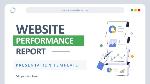 Website Performance PPT Template Cover Slide