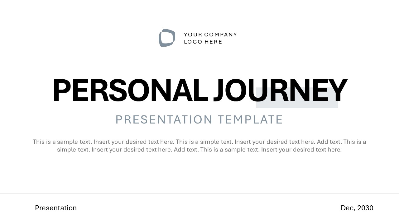 Personal Journey PowerPoint Slide Deck 