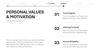 PPT Personal Values Highlights Slide Template 