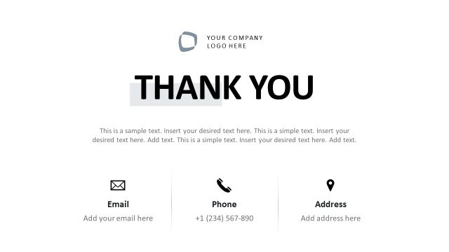 Thank You Slide – Personal Journey Presentation Layout