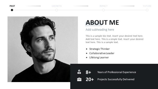 Customizable Personal Journey Template Slide