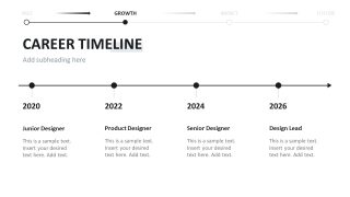 Horizontal Timeline Diagram - Personal Journey Layout 