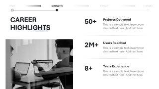PPT Career Milestones Presentation Slide Template