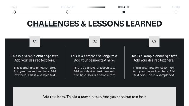 Challenges & Lessons Learned Slide Template