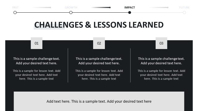 Challenges & Lessons Learned Presentation Slide – Personal Journey Template