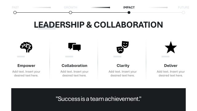 Leadership & Collaboration Slide with Icons
