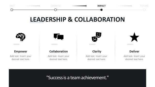 Leadership & Collaboration Slide – Personal Journey Template Layout