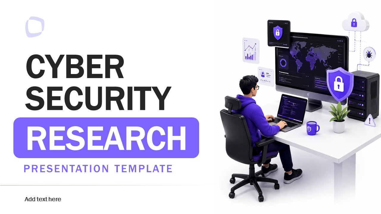Cyber Security Research PPT Template Slide 