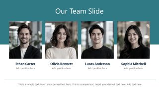 Team Members Presentation Slide for Creative CIRQA Business Template 
